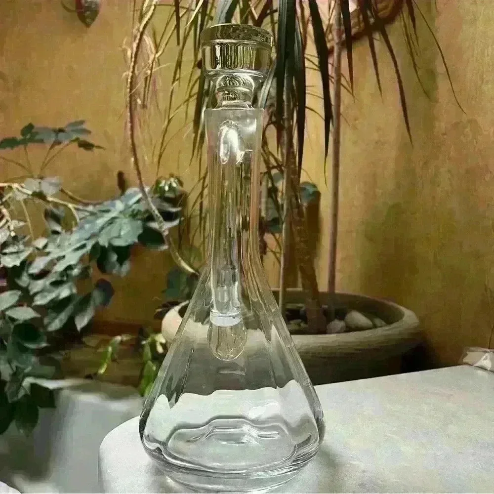 Colony Romania Floral Etched Crystal Glass Decanter 13”